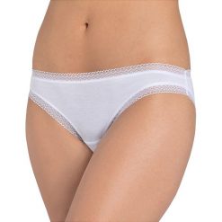 Majtki damskie: Figi "Smooth Essentials Fine Lace" w kolorze białym