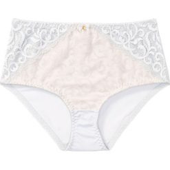 Figi wyszczuplające Premium z kryształem Swarovskiego® bonprix matowy srebrny - pudrowy. Szare majtki damskie wyszczuplające bonprix, z nadrukiem, z koronki. Za 34,99 zł.
