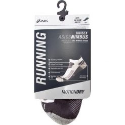 Skarpety Niskie Unisex ASICS - Nimbus St Sock ZK2653 Real White/Dark Grey 0779. Szare skarpetki męskie marki Asics, z elastanu. Za 68,80 zł.