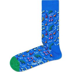 Happy Socks City Jazz Skarpetki Niebieski. Niebieskie skarpetki męskie Happy Socks, bez wzorów, z elastanu. Za 47,95 zł.
