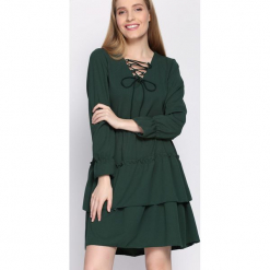 Zielona Sukienka Suave. Zielone sukienki mini Born2be, uniwersalny. Za 79,99 zł.