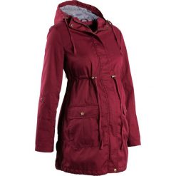 Kurtka parka ciążowa przejściowa bonprix bordowy. Czerwone kurtki damskie bonprix, na wiosnę. Za 124,99 zł.