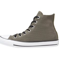 Converse CHUCK TAYLOR ALL STAR BASKET KNIT HI Tenisówki i Trampki wysokie medium olive/black/white. Szare tenisówki damskie marki Converse, z gumy. W wyprzedaży za 255,20 zł.