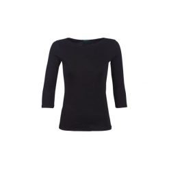 T-shirty z długim rękawem Benetton YURI. Czarne t-shirty damskie Benetton, s, bez wzorów, bez kołnierzyka. Za 79,00 zł.