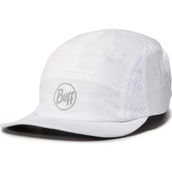Czapka z daszkiem BUFF - Run Cap R-Solid 119490.000.10.00 White. Białe czapki damskie Buff, bez wzorów, z elastanu. W wyprzedaży za 69,00 zł.