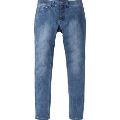 Spodnie męskie: Dżinsy ze stretchem Skinny Fit Straight z poliestrem z recyclingu bonprix Niebieski "stone" Used