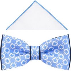 Błękitna mucha w kwiatki A321. Niebieskie muszki męskie Modini Moda Męska, na co dzień, w kwiaty, z poliesteru, eleganckie. Za 49,50 zł.