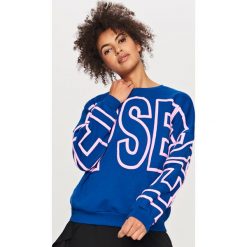 Bluzy damskie: Bluza z nadrukiem – Niebieski