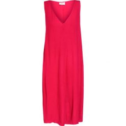 Sukienka DEHA EXPRESSION. Czerwone sukienki damskie Deha, bez wzorów, z tkaniny, bez kołnierzyka, z długim rękawem, długie, maxi, oversize. Za 510,00 zł.