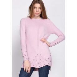 Jasnofioletowy Sweter Narrow-Minded. Szare bez kategorii Born2be, xl, z okrągłym kołnierzem. Za 44,99 zł.