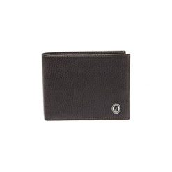 Portfele męskie: Skórzany portfel w kolorze brązowym – (D)12,5 x (S)9,5 cm