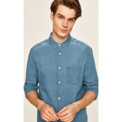Wrangler - Koszula. Niebieskie koszule męskie Wrangler, s, bez wzorów, z bawełny, klasyczne, z klasycznym kołnierzykiem, z długim rękawem. W wyprzedaży za 169,90 zł.