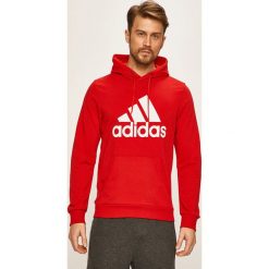 Adidas Performance - Bluza. Czerwone bluzy męskie s, z nadrukiem, z bawełny, z kapturem. Za 249,90 zł.
