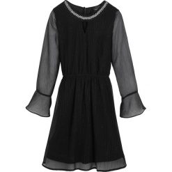 Sukienka dziewczęca na uroczyste okazje bonprix czarny. Czarne sukienki dziewczęce bonprix, bez wzorów, z poliesteru, eleganckie, bez rękawów, rozkloszowane. Za 42,99 zł.