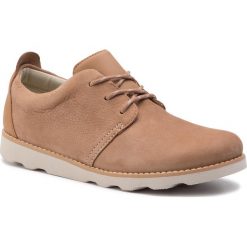 Półbuty CLARKS - Crown Park K 261405237 Tan Leather. Brązowe półbuty chłopięce Clarks, na sznurówki. W wyprzedaży za 139,00 zł.