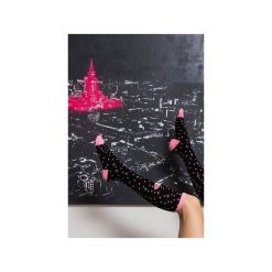 Podkolanówki Stardust Pink. Czarne podkolanówki damskie Mad socks, w kolorowe wzory, z bawełny. Za 39,00 zł.