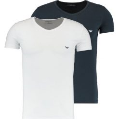 Podkoszulki męskie: Emporio Armani V NECK 2 PACK Podkoszulki white/navy blue