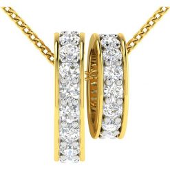 Złoty naszyjnik z zawieszką z syntetycznego diamentu - dł. 40 cm. Żółte naszyjniki damskie Just Diamonds, z diamentem, złote. W wyprzedaży za 1203,95 zł.