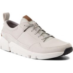 Sneakersy CLARKS - Triactive Run 261322777 White Leather. Szare sneakersy męskie marki Clarks, bez zapięcia. W wyprzedaży za 299,00 zł.
