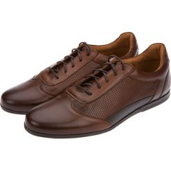Buty Brązowe Teksas. Pomarańczowe buty sportowe męskie LANCERTO, z bawełny, bez zapięcia. W wyprzedaży za 249,90 zł.