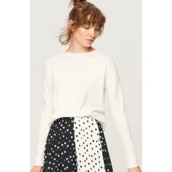 Gładki sweter - Kremowy. Białe swetry klasyczne damskie marki Reserved, l. Za 69,99 zł.