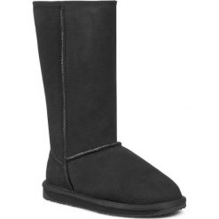 Buty EMU AUSTRALIA - Stinger Hi W10001 Czarny. Czarne kozaki damskie EMU Australia, ze skóry, bez obcasa, bez zapięcia. Za 859,00 zł.