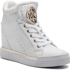 Sneakersy GUESS - FL5FR2 LEA12 WHITE. Białe sneakersy damskie Guess, z materiału. Za 719,00 zł.