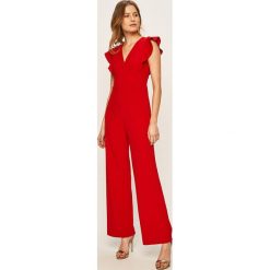Dkny - Kombinezon. Czerwone kombinezony damskie DKNY, bez wzorów, z elastanu, bez kołnierzyka, z długim rękawem, długie. Za 649,90 zł.