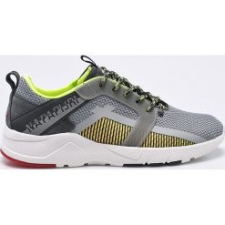 Napapijri - Buty Optima. Szare buty sportowe męskie Napapijri, ze skóry, na sznurówki. W wyprzedaży za 269,90 zł.