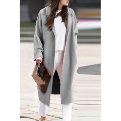 Płaszcz damski BALARA GREY. Szare płaszcze damskie Płaszcz damski BALARA GREY, uniwersalny, bez wzorów. W wyprzedaży za 79,00 zł.