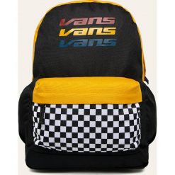 Vans - Plecak. Żółte plecaki damskie Vans, w paski, z poliesteru. W wyprzedaży za 199,90 zł.