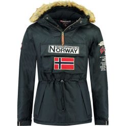 Kurtka przejściowa "Barman" w kolorze granatowym. Niebieskie płaszcze męskie Geographical Norway Men, m, z aplikacjami, bez kaptura. W wyprzedaży za 259,95 zł.