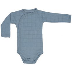 Lodger Body Romper Solid Long Sleeves Ocean 68 Niebieski. Niebieskie body niemowlęce Lodger, bez wzorów, z bawełny, bez rękawów. Za 67,00 zł.