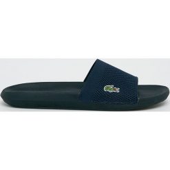 Lacoste - Klapki. Niebieskie kapcie męskie Lacoste, z materiału. Za 249,90 zł.
