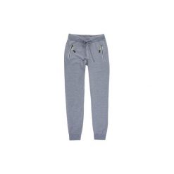 Spodnie damskie dresowe z kieszeniami gładkie. Szare spodnie dresowe damskie marki New Balance, xs, z dresówki. Za 19,99 zł.