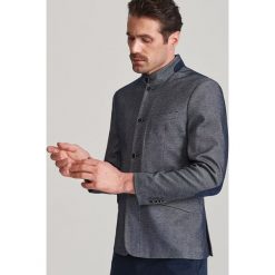 Marynarka ze stójką slim fit - Niebieski. Niebieskie marynarki męskie Reserved, s, bez wzorów. Za 279,99 zł.