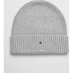 Tommy Hilfiger - Czapka. Szare czapki zimowe męskie TOMMY HILFIGER, z bawełny. Za 119,90 zł.