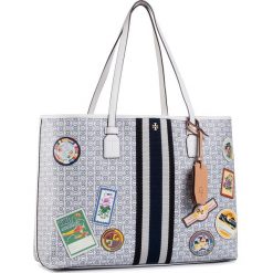 Torebka TORY BURCH - Gemini Link Canvas Patches Tote 71922 New Ivory 104. Szare torebki klasyczne damskie Tory Burch, bez wzorów, ze skóry ekologicznej, klasyczne, bez dodatków. Za 1699,00 zł.
