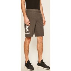 Under Armour - Szorty. Szare spodenki sportowe męskie s, z nadrukiem, z elastanu, sportowe. Za 139,90 zł.