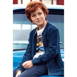 Mayoral - Bluza dziecięca 128-172 cm. Niebieskie bluzy chłopięce Mayoral, bez wzorów, z elastanu, bez rękawów, bez kaptura. W wyprzedaży za 89,90 zł.