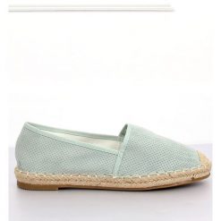 Zielone Espadryle damskie seledynowe N-2978 L.GREEN. Zielone espadryle damskie ButyModne, bez wzorów, z tkaniny, bez obcasa. Za 69,00 zł.