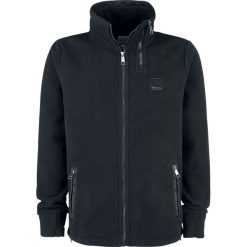 Kurtki męskie bomber: Bench Heritage Long Fleece Funnel Kurtka czarny