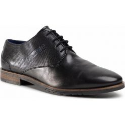 Półbuty BUGATTI - 315-84101-1000-1000 Black. Czarne buty wizytowe męskie Bugatti, bez wzorów, ze skóry, klasyczne, bez zapięcia. Za 259,00 zł.