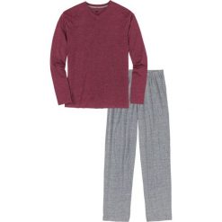 Piżama bonprix bordowo-szary melanż. Szare piżamy męskie marki bonprix, m, melanż. Za 44,99 zł.