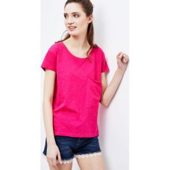 Bluzka oversize z kieszonką. Bluzki damskie Moodo, xs, bez wzorów, bez kołnierzyka, bez rękawów. Za 9,99 zł.