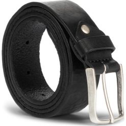 Pasek Męski WRANGLER - Refined Belt W0B3U1100 Black. Czarne paski męskie Wrangler, w paski, ze skóry. W wyprzedaży za 159,00 zł.