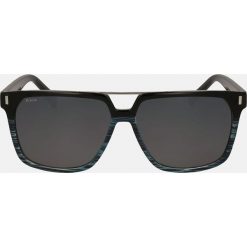 Niebieskie czarne okulary przeciwsłoneczne męskie. Niebieskie okulary przeciwsłoneczne męskie marki Kazar, z tworzywa sztucznego. Za 349,00 zł.