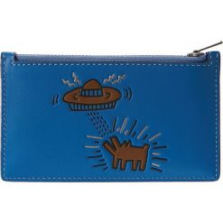 Portfele męskie: Coach ZIP CARD CASE FEATURING KEITH HARING IN GLOVETAN Portfel lapis