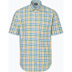 Andrew James - Koszula męska, żółty. Żółte koszule męskie Andrew James, m, bez wzorów, z bawełny, button down, z krótkim rękawem. Za 129,95 zł.