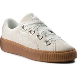 Sneakersy PUMA - Platform Kiss Suede 366461 02 Blue Flower/Puma Silver. Brązowe półbuty damskie Puma, na co dzień, bez wzorów, ze skóry, bez obcasa, bez zapięcia. W wyprzedaży za 189,99 zł.